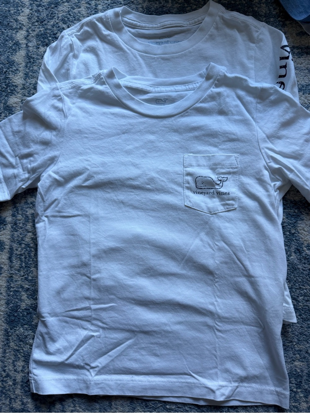 Vineyard Vines White Short Sleeve and white long sleeve Tee